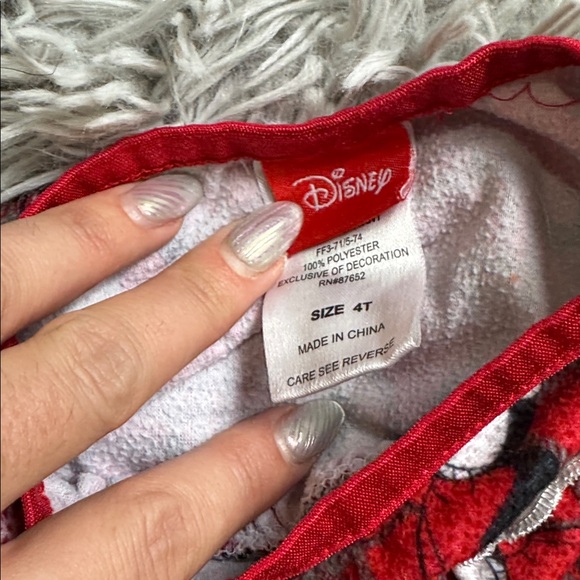 Disney Minnie Mouse Red Plaid Nightgown for Kids size 4T - Picture 4 of 5
